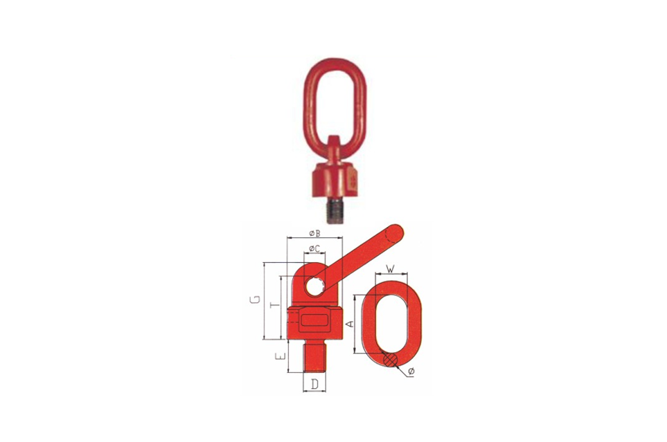 80～100級のスイベルのつり輪