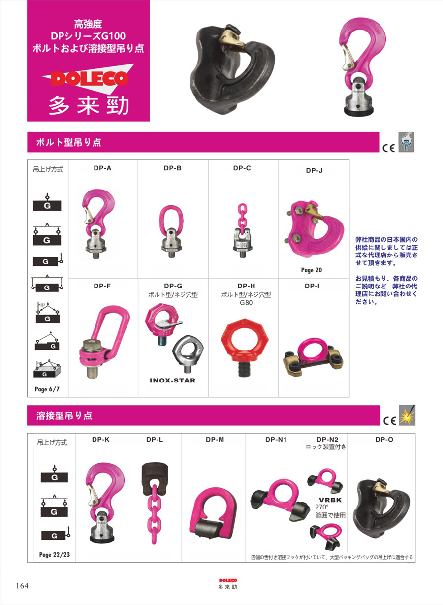 80～100級溶接D形リング